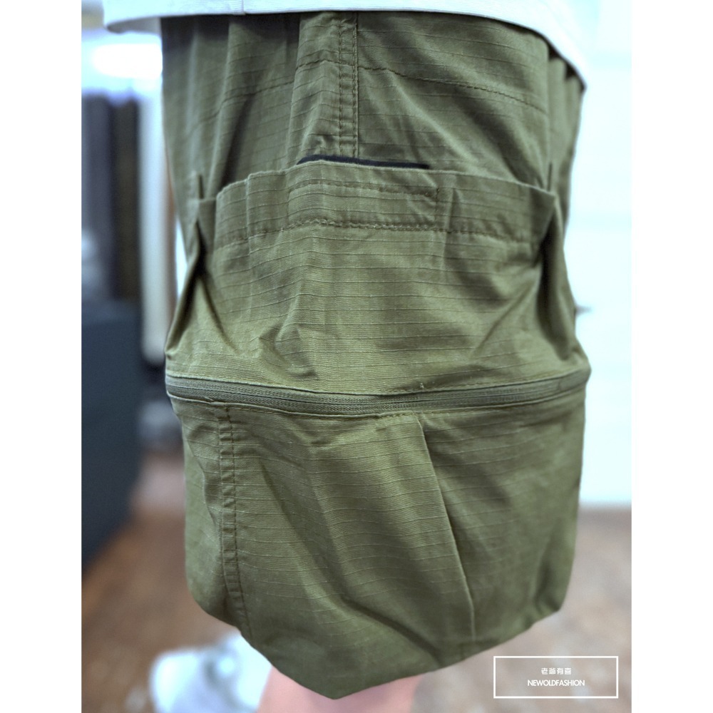 『新品上市』重磅立體拼接大口袋工裝短褲(NOF25028380)-軍綠-細節圖8