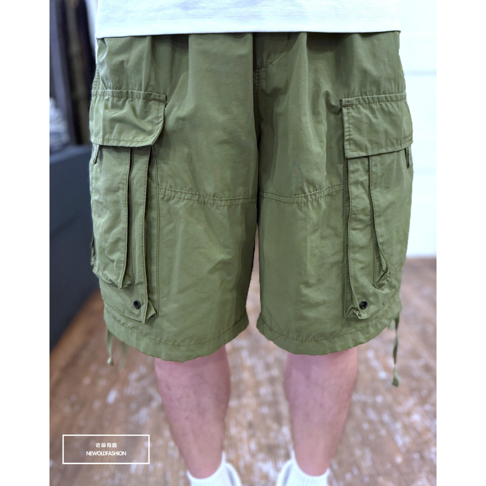 『新品上市』重磅雙層直口袋工裝短褲(NOF25029902)-軍綠-細節圖2
