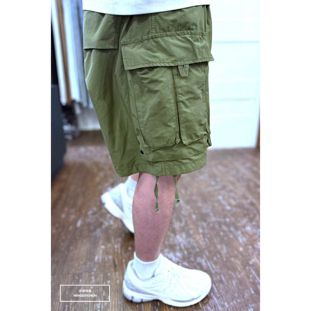 『新品上市』重磅雙層直口袋工裝短褲(NOF25029902)-軍綠-細節圖5