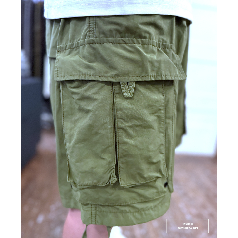 『新品上市』重磅雙層直口袋工裝短褲(NOF25029902)-軍綠-細節圖6