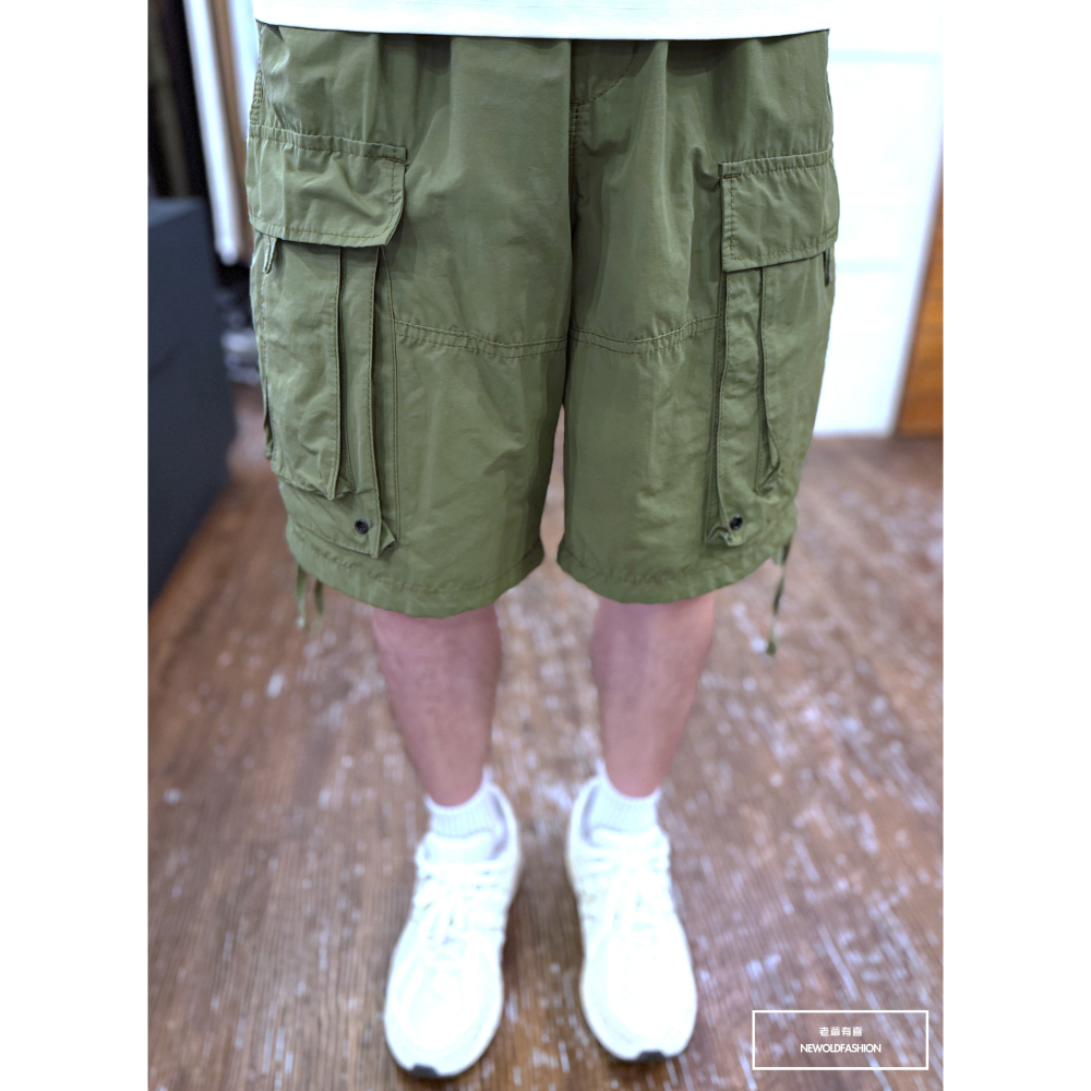 『新品上市』重磅雙層直口袋工裝短褲(NOF25029902)-軍綠-細節圖9