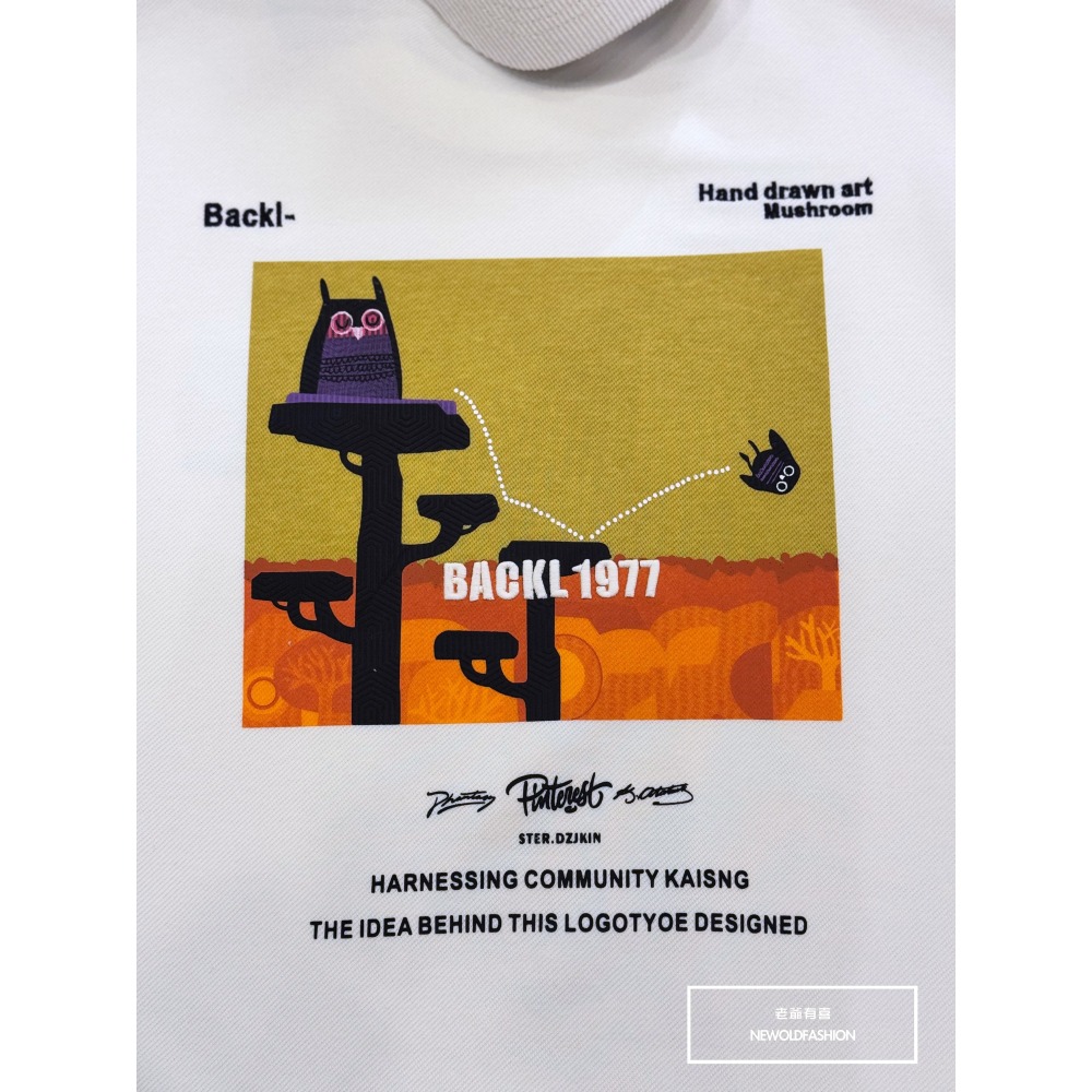 『新品上市』重磅Backl貓頭鷹大學T-米(NOF24091616)-細節圖8
