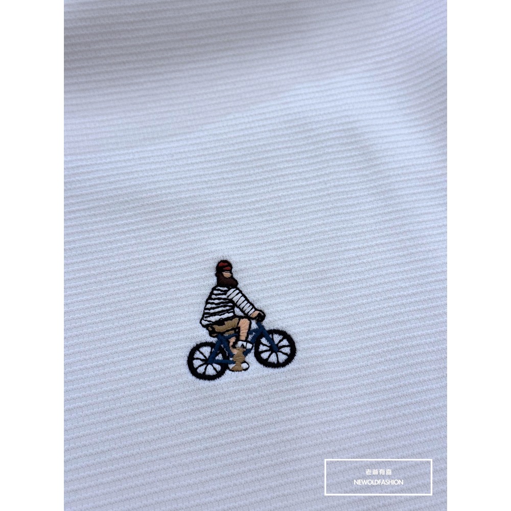 『新品上市』重磅紅帽特工bicycle刷毛大學T-米(NOF24111662)-細節圖5
