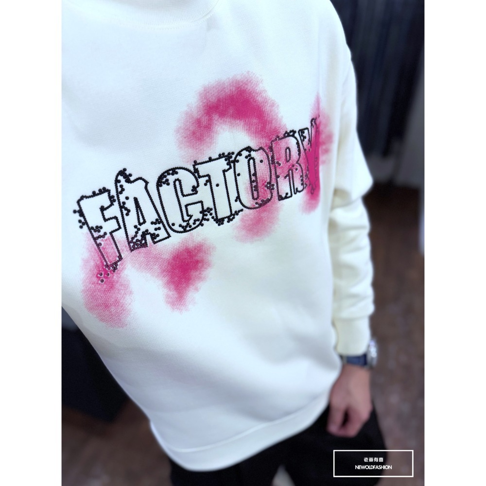 『新品上市』重磅F暈染爆米花刷毛大學T-米(NOF2411m6054)-細節圖3
