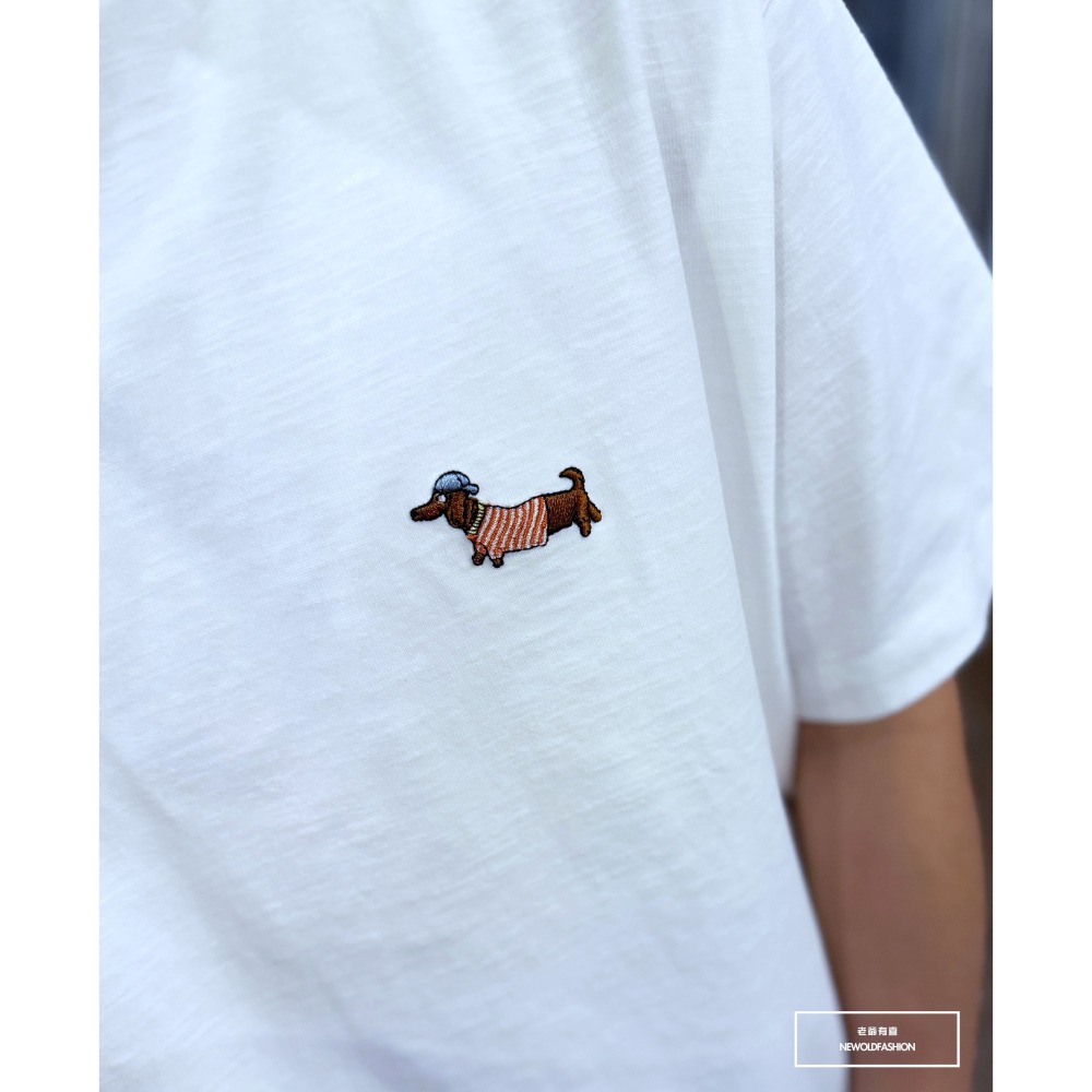 『老爺有喜』重磅漫步小狗刺繡短T(NOF2605582698)-白-細節圖8