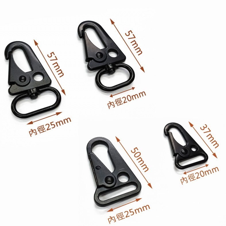 西西手工藝材料 鷹嘴扣(1入)多規格 吊扣 鷹嘴勾 鷹嘴鉤 鷹嘴鈎 安全扣 登山扣 鑰匙掛扣 水壺扣環 鷹嘴環 滿額免運-細節圖2