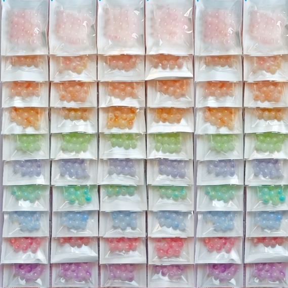 西西手工藝材料 26108 雙色仿玉珠8mm(約20入) 玻璃珠 雙色圓珠 髮簪仿玉圓珠 漸層珠 大珠子 散珠 滿額免運-細節圖4