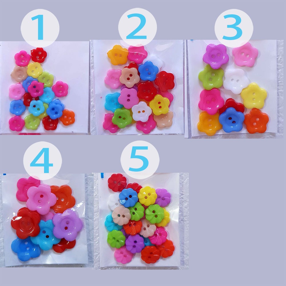 西西手工藝材料 25792 多色鈕釦(花朵)10~20mm 花鈕釦 手縫鈕扣 花紐扣 花紐釦 玩偶娃娃眼睛 兒童手部訓練-細節圖2