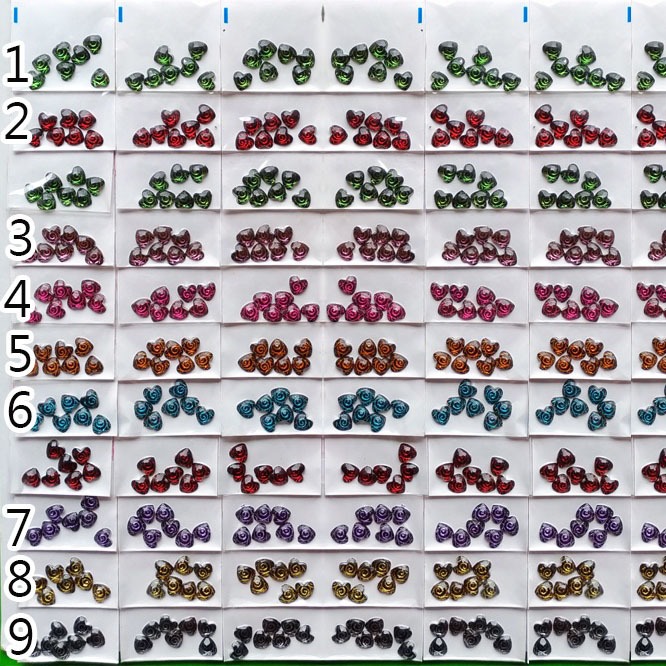西西手工藝材料 23034 桃心螺紋壓克力水鑽(7入) 亞克力鑽 平底水鑽 貼鑽 無膠貼鑽 平底鑽 小水鑽 滿額免運-細節圖2
