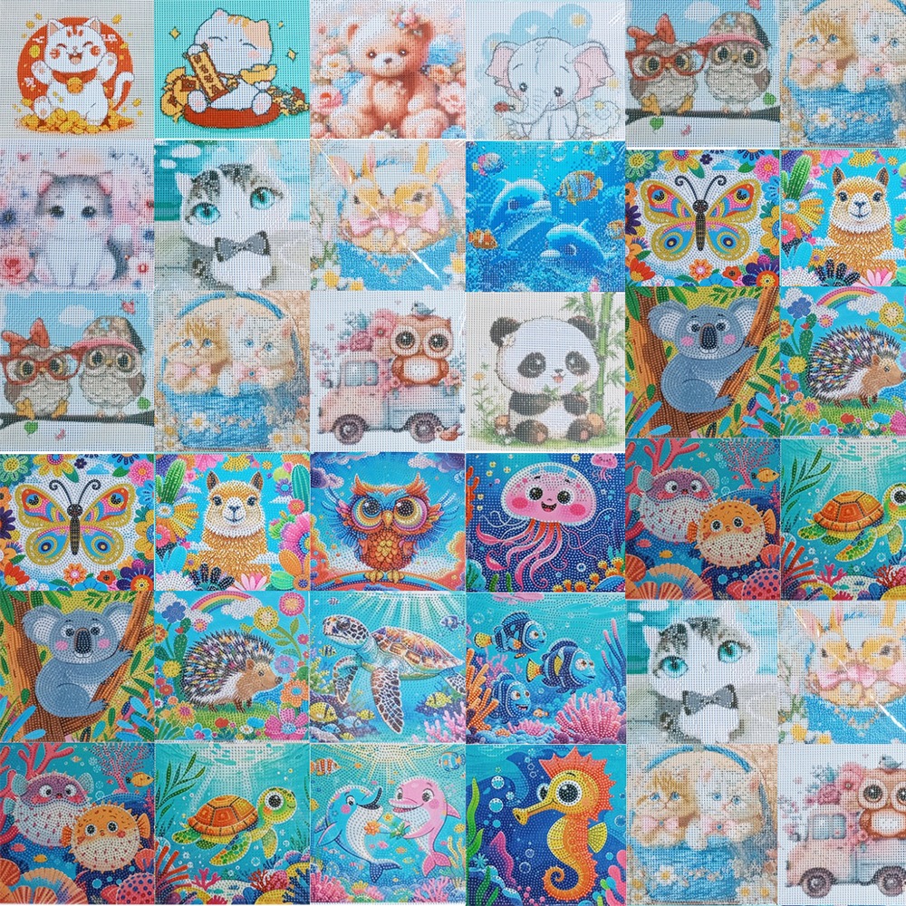 西西手工藝材料 26102 DIY帶框鑽石畫(1包)多款 點鑽畫 水鑽畫 相框鑽石貼畫 貼鑽畫 粘貼畫 黏貼畫 滿額免運-細節圖3