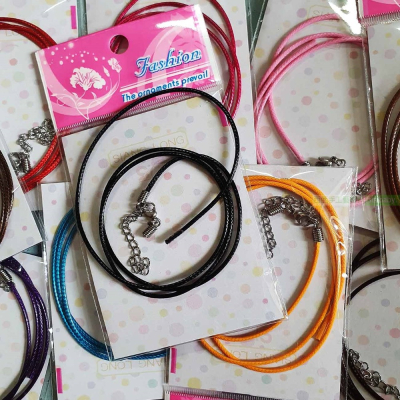 西西手工藝材料 韓國蠟線項鍊繩(不繡鋼扣)1.5mm~3mm多色 皮繩鍊 項鏈繩 飾品繩 飾品鍊飾品鏈 掛飾繩 滿額免運