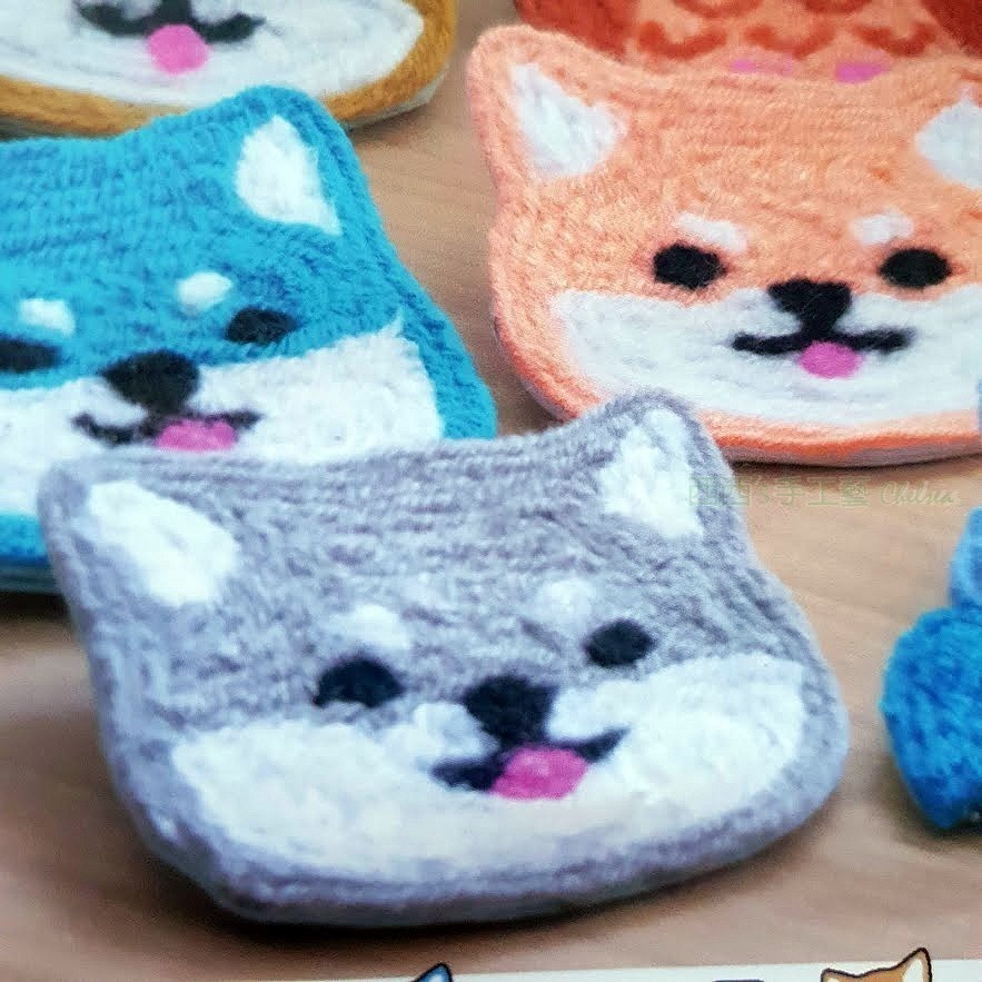 西西手工藝材料 25301 DIY可愛毛線氈(杯墊)多款 貓掌兔子柴犬 毛線戳戳樂 毛氈 墊杯墊 墊鍋墊碗隔熱 滿額免運-細節圖4