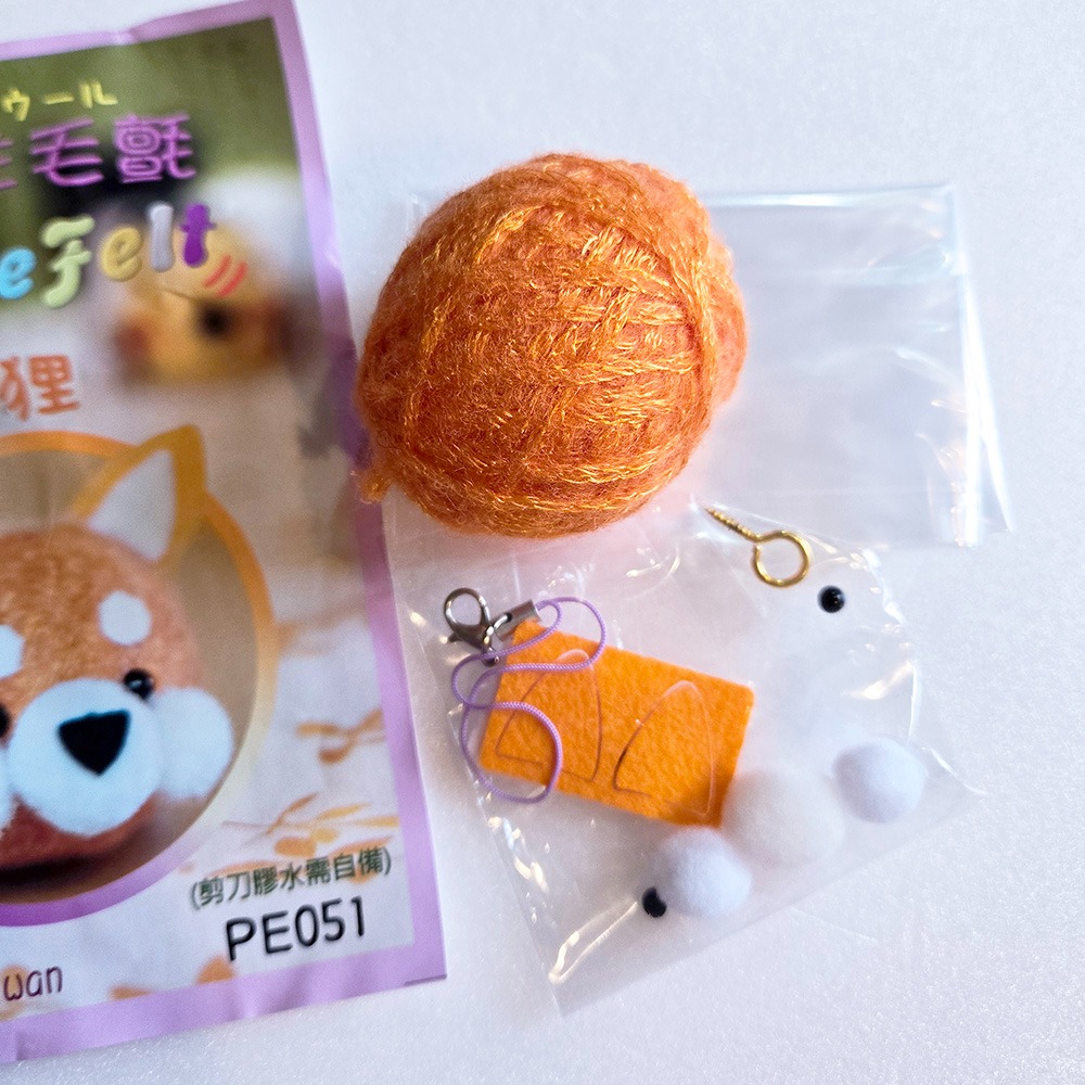 西西手工藝材料 30016 雪克羊毛氈(成品約4~5cm) 免用工具 平安達摩老虎大象噗噗車粉紅豬台灣黑熊青蛙 滿額免運-細節圖3