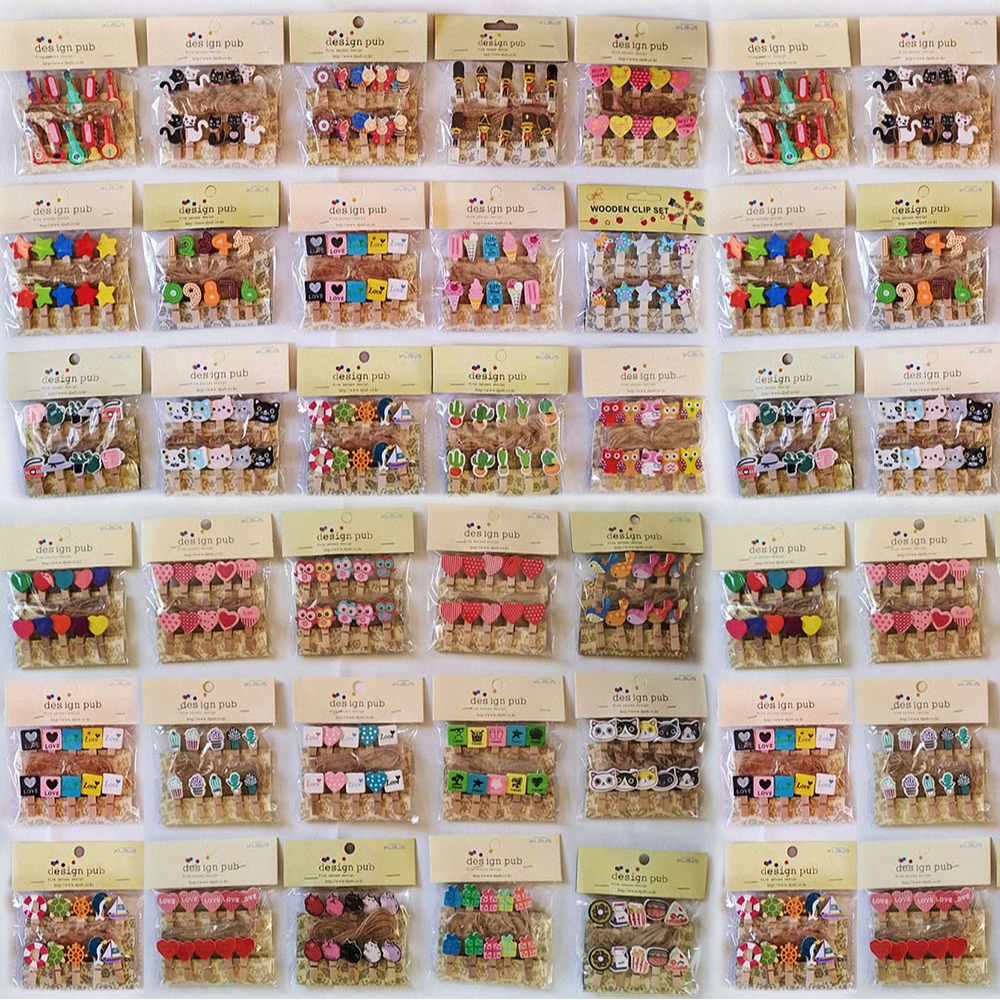 西西手工藝材料 24988 造型木夾子(10入) 裝飾木夾子 木製夾子 照片牆 零食夾 木頭夾 照片夾 相片夾 滿額免運-細節圖3