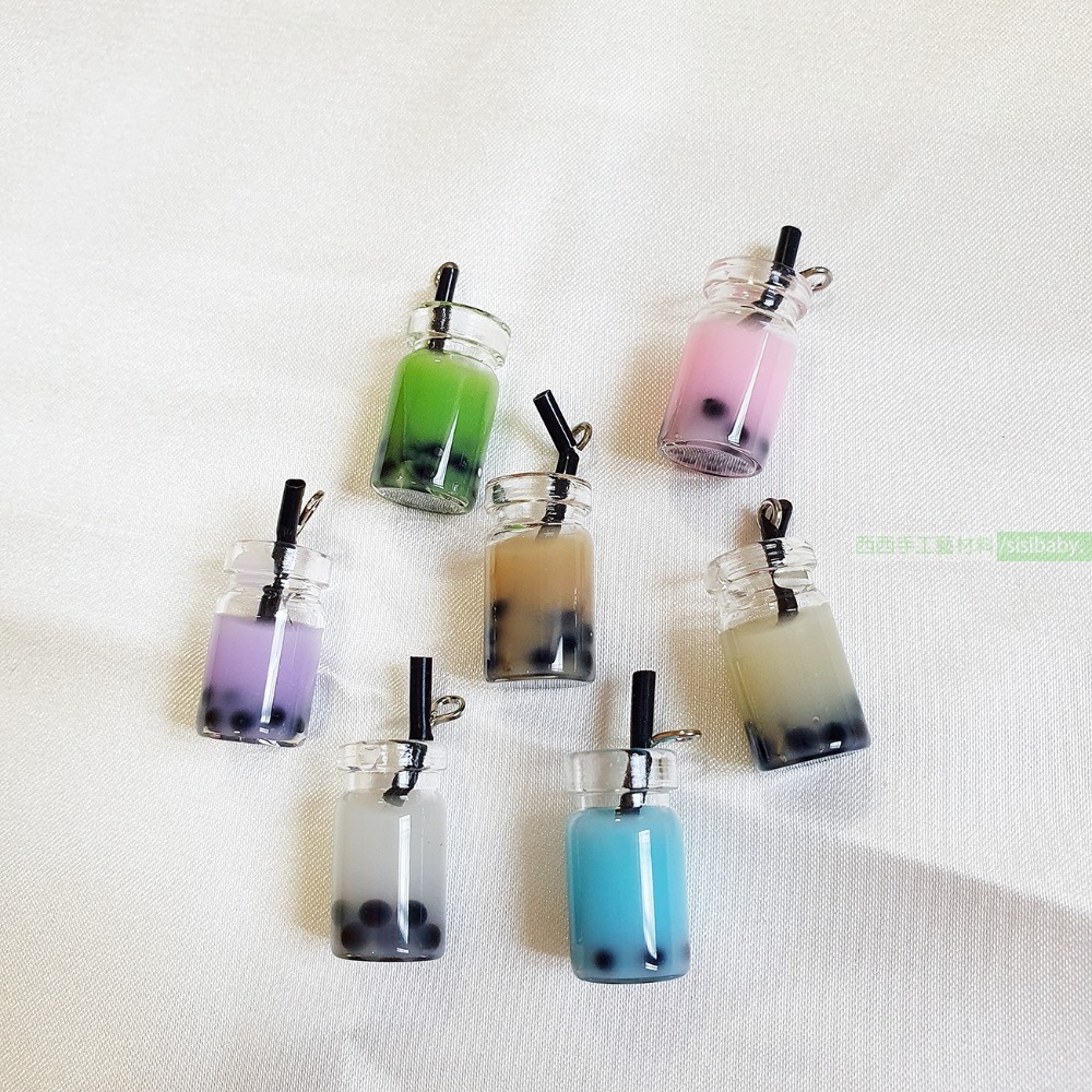 西西手工藝材料 玻璃瓶吊墜系列(1入)海洋瓶奶茶水果茶糖罐瓶梅花瓶 項鍊吊墜 手鍊吊墬頭 項鏈墜頭 耳墬子 耳環耳墜飾品-規格圖1