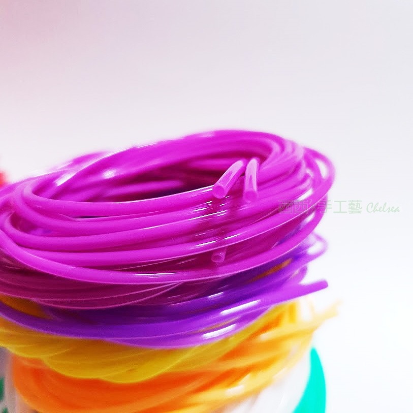 西西手工藝材料 24225 彩色軟管(4入) PVC彩色管 工藝管 童軍領結 塑膠軟管 彩色塑膠管 PVC色管 滿額免運-細節圖3