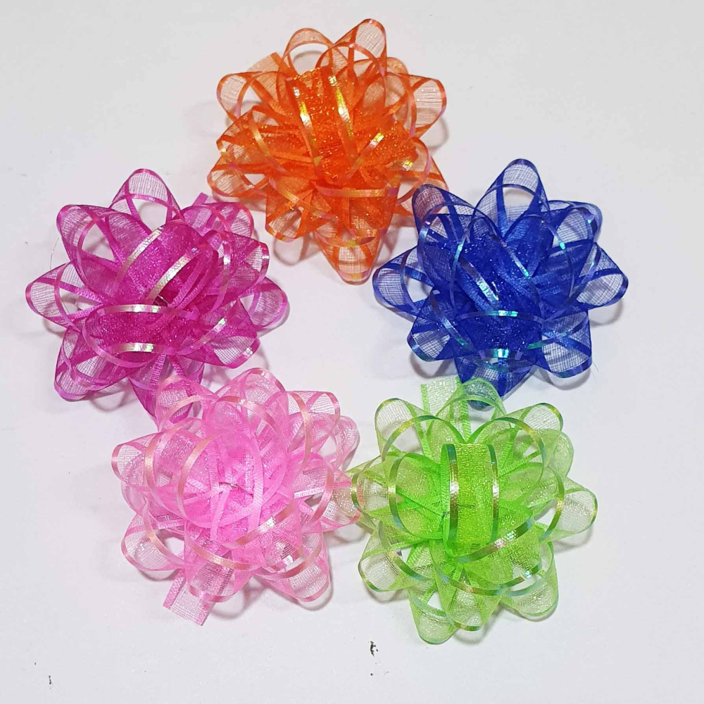 西西手工藝材料 61225 星星禮花(1入) 緞帶花 禮品包裝禮盒包裝 禮物花禮盒花禮品花 扎花 禮物包裝 滿額免運-細節圖3