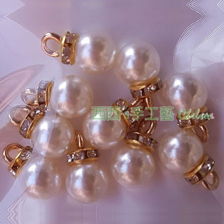 24539 加鑽掛珠吊墜10mm(8入)