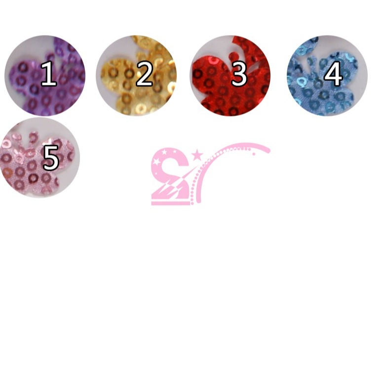 西西手工藝材料 32601 蝴蝶亮片布貼(5入) 昆蟲布貼蝴蝶貼飾亮片貼 舞台服裝飾亮片布貼飾髮夾材料拼布書 滿額免運-細節圖2