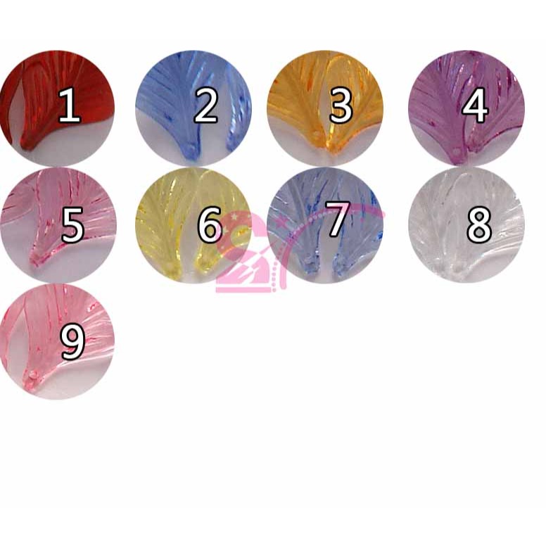 西西手工藝材料 28001-7 造型珠珠-葉片珠4入(約3.5 X 1.8cm) 飾品配件 貼飾彩繪 滿額免運-細節圖3