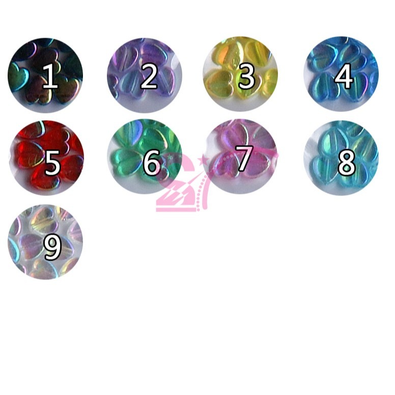 西西手工藝材料 28001-27 9mm加彩桃心珠(12入) 愛心珠 串珠手鍊項鍊 珠鍊 珠鏈 珠簾 塑料珠 滿額免運-細節圖2