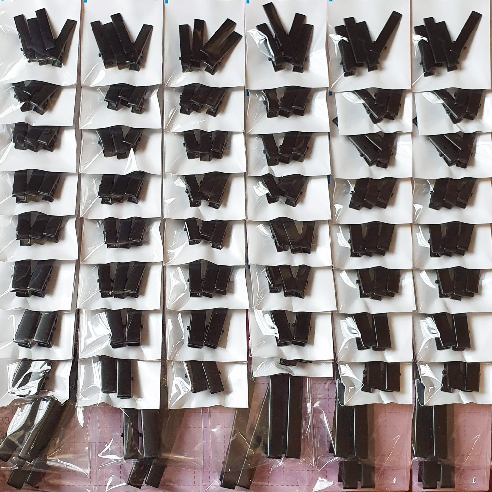 西西手工藝材料 26317 DIY亞光鱷魚夾(加厚版)3.5~8cm 黑色髮夾DIY 啞光方夾 平面夾 開口夾 滿額免運-細節圖2