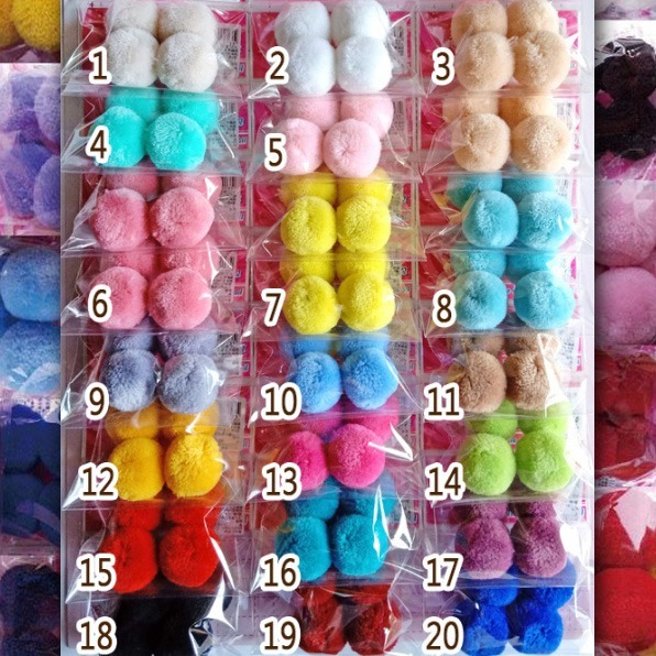 西西手工藝材料 24213 高級絨球(4入)約30mm 逗貓球絨毛球 毛絨球大 神像帽絨球鳳冠絨球 寵物絨球 滿額免運-細節圖3