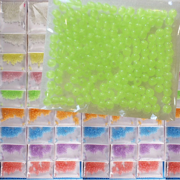 西西手工藝材料 夜光珠3mm~8mm 夜明珠發光珠發亮珠子 小珠子散珠帶孔圓珠手眼協調珠串珠訓練珠子DIY材料 滿額免運-規格圖2