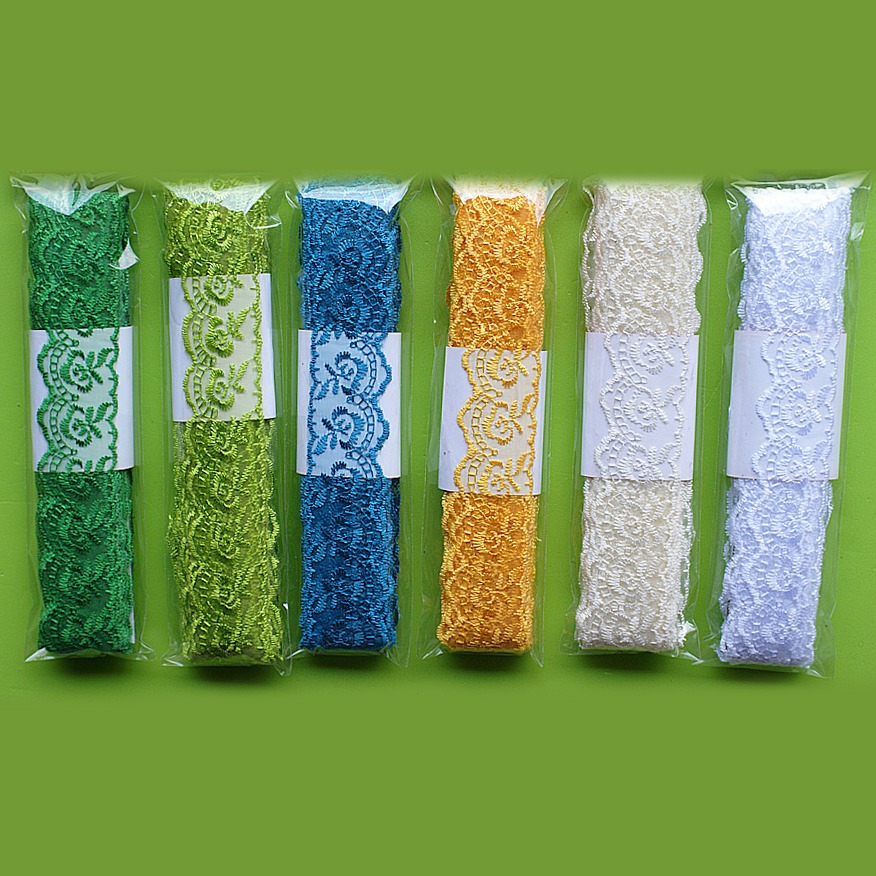 西西手工藝材料 28533 蕾絲花邊緞帶約4x910cm多色 花藝緞帶花束 髮夾DIY蝴蝶結 服飾花邊蕾絲緞帶 滿額免運-細節圖3