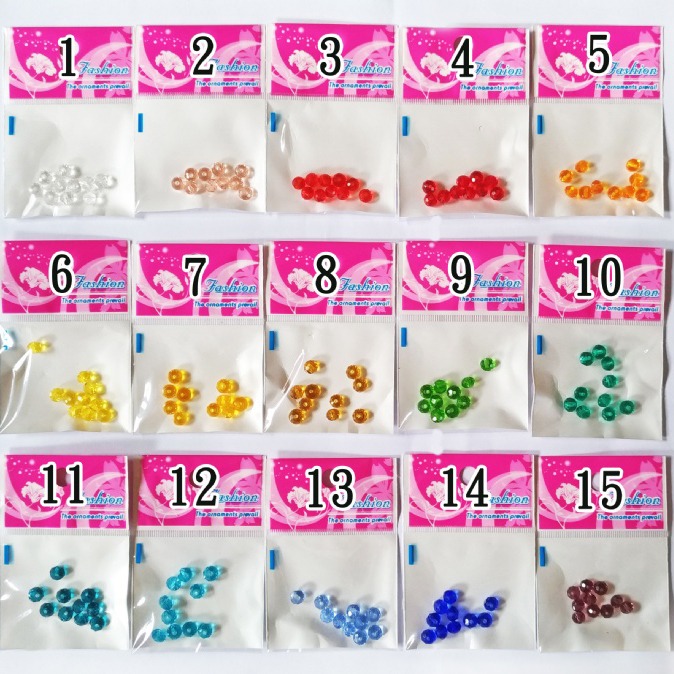 西西手工藝材料 28501-3 水晶扁珠(6/8/10mm) 圓珠 玻璃珠 串珠材料 珠簾 兒童手眼協調訓練珠 滿額免運-細節圖2