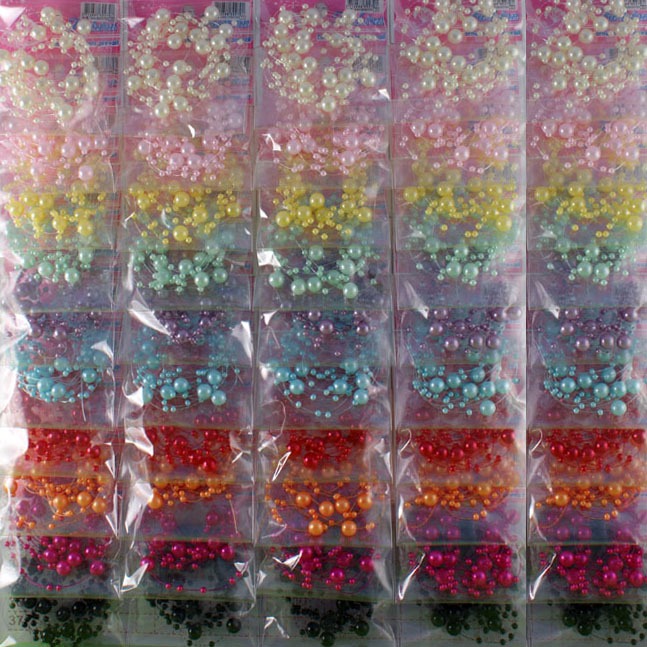 西西手工藝材料 30279 新娘珠鏈(約100cm) 彩色珠鍊彩色珠鏈 連線珠簾 裝飾珠串線珠鍊條珠鏈條吊飾鍊 滿額免運-細節圖3