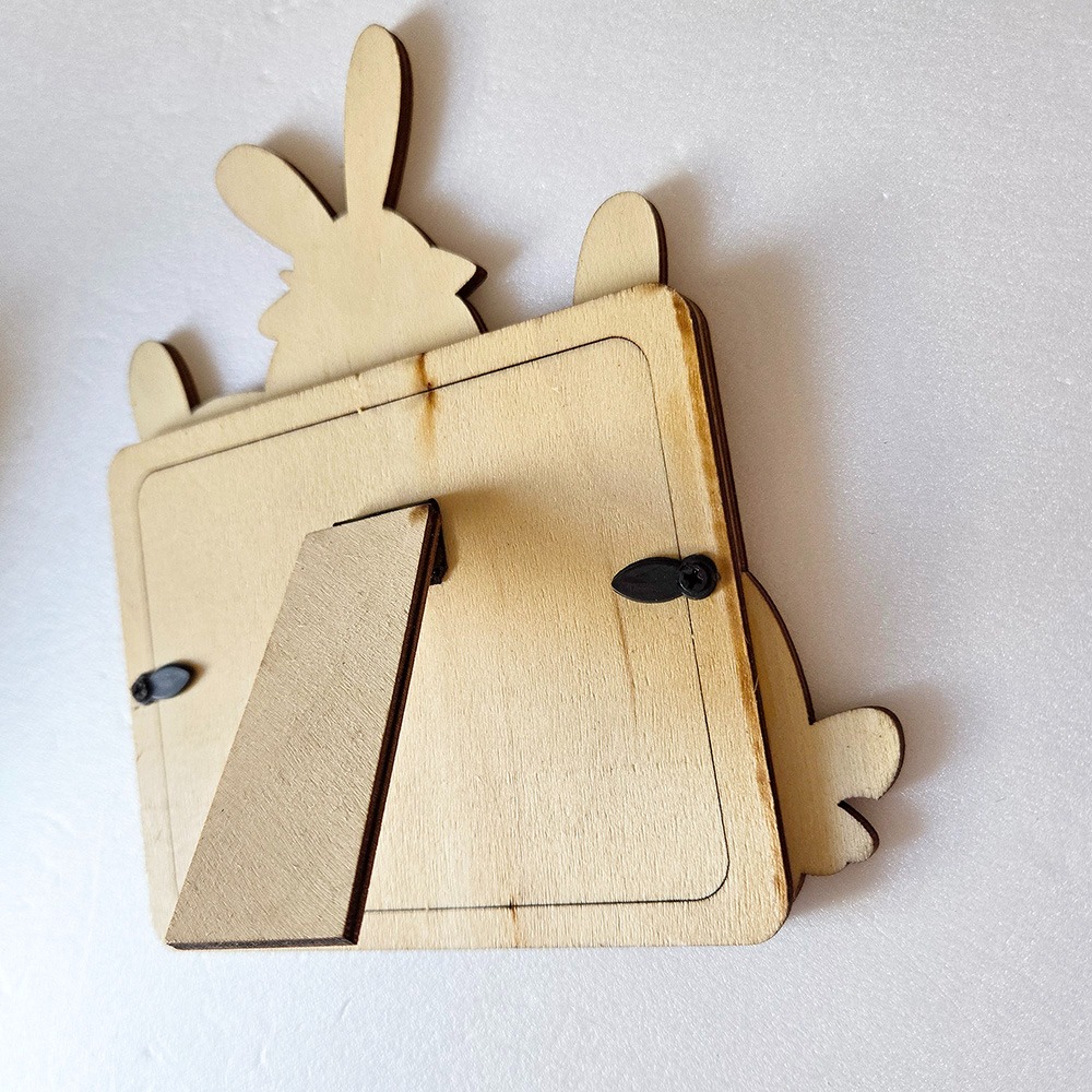 西西手工藝材料 61694 帶支架DIY彩繪相框(1入)款式隨機 空白塗鴉框彩繪原木製童玩兒童教具 美勞作材料 滿額免運-細節圖3