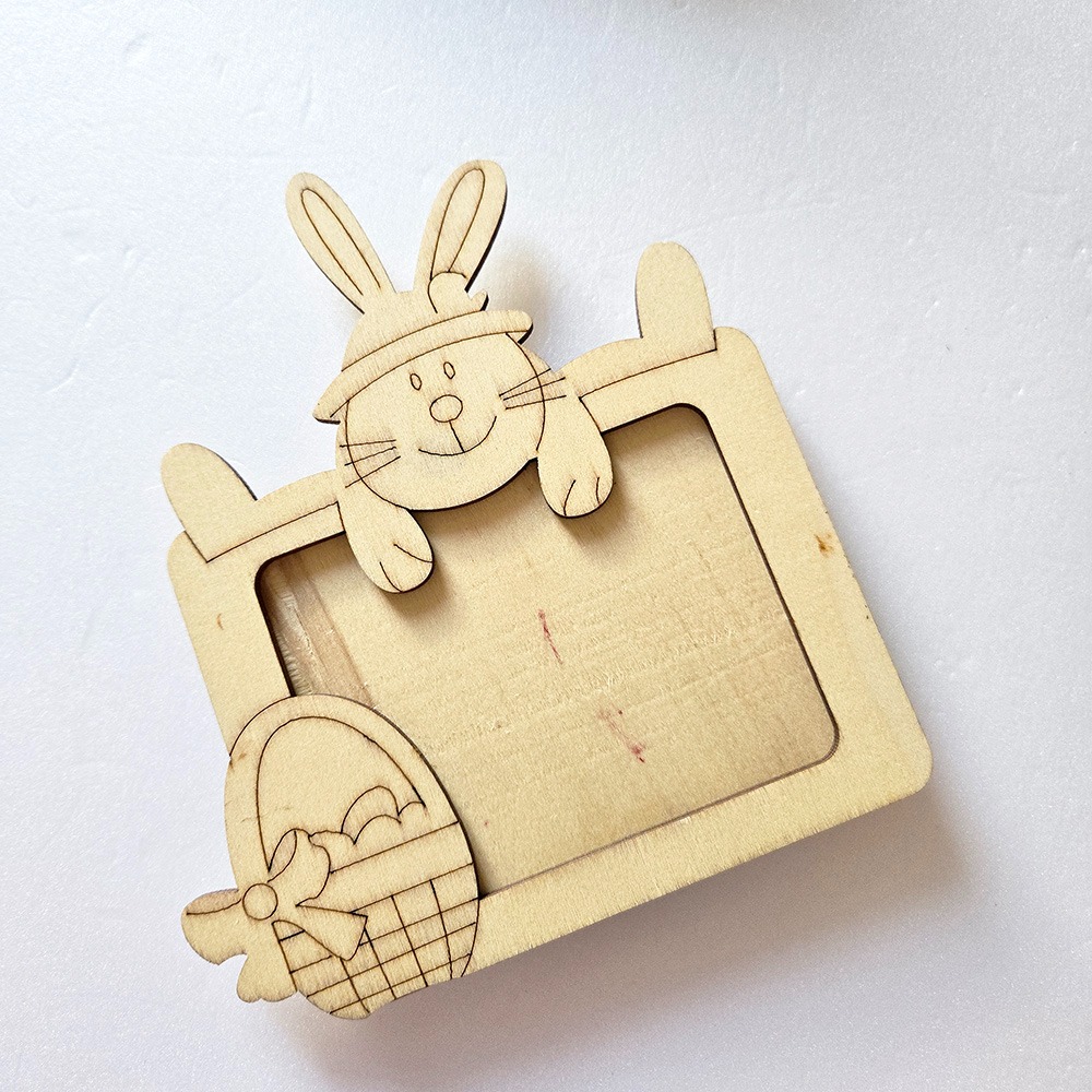 西西手工藝材料 61694 帶支架DIY彩繪相框(1入)款式隨機 空白塗鴉框彩繪原木製童玩兒童教具 美勞作材料 滿額免運-細節圖4