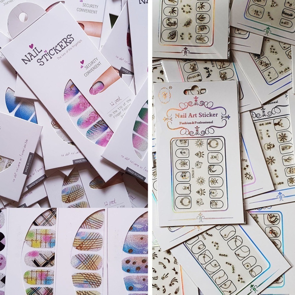 西西手工藝材料 指甲貼(款式隨機) 加鑽貼紙 可愛指甲貼 迷你貼紙 精緻小貼紙裝飾貼紙 指甲彩繪貼紙 美甲貼紙 滿額免運-細節圖3