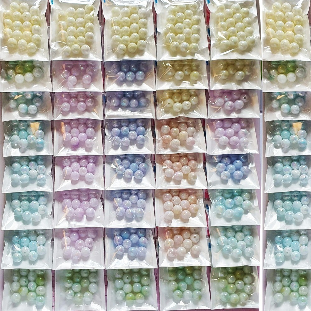 西西手工藝材料 極光仿珍珠6mm~16mm多色 訓練珠子兒童早教材料DIY串珠項鏈 大珍珠項鍊手鏈油珠手鍊手環 滿額免運-細節圖4