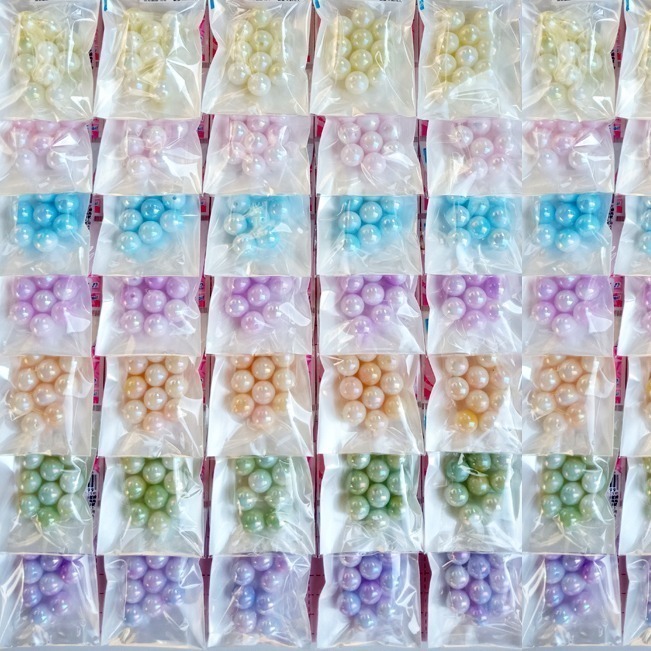 西西手工藝材料 極光仿珍珠6mm~16mm多色 訓練珠子兒童早教材料DIY串珠項鏈 大珍珠項鍊手鏈油珠手鍊手環 滿額免運-細節圖5