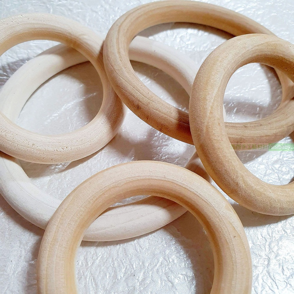 西西手工藝材料 木環(內徑約0.8cm~6.7cm) 捕夢網圓環原木圈圈 幼兒園教具兒童體能玩具 包包提把圓圈 滿額免運-細節圖3