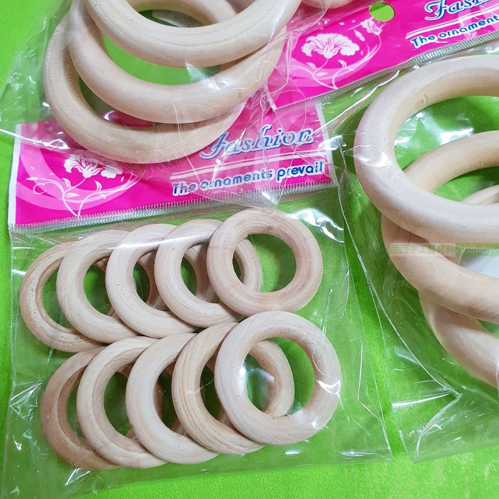 西西手工藝材料 木環(內徑約0.8cm~6.7cm) 捕夢網圓環原木圈圈 幼兒園教具兒童體能玩具 包包提把圓圈 滿額免運-細節圖4