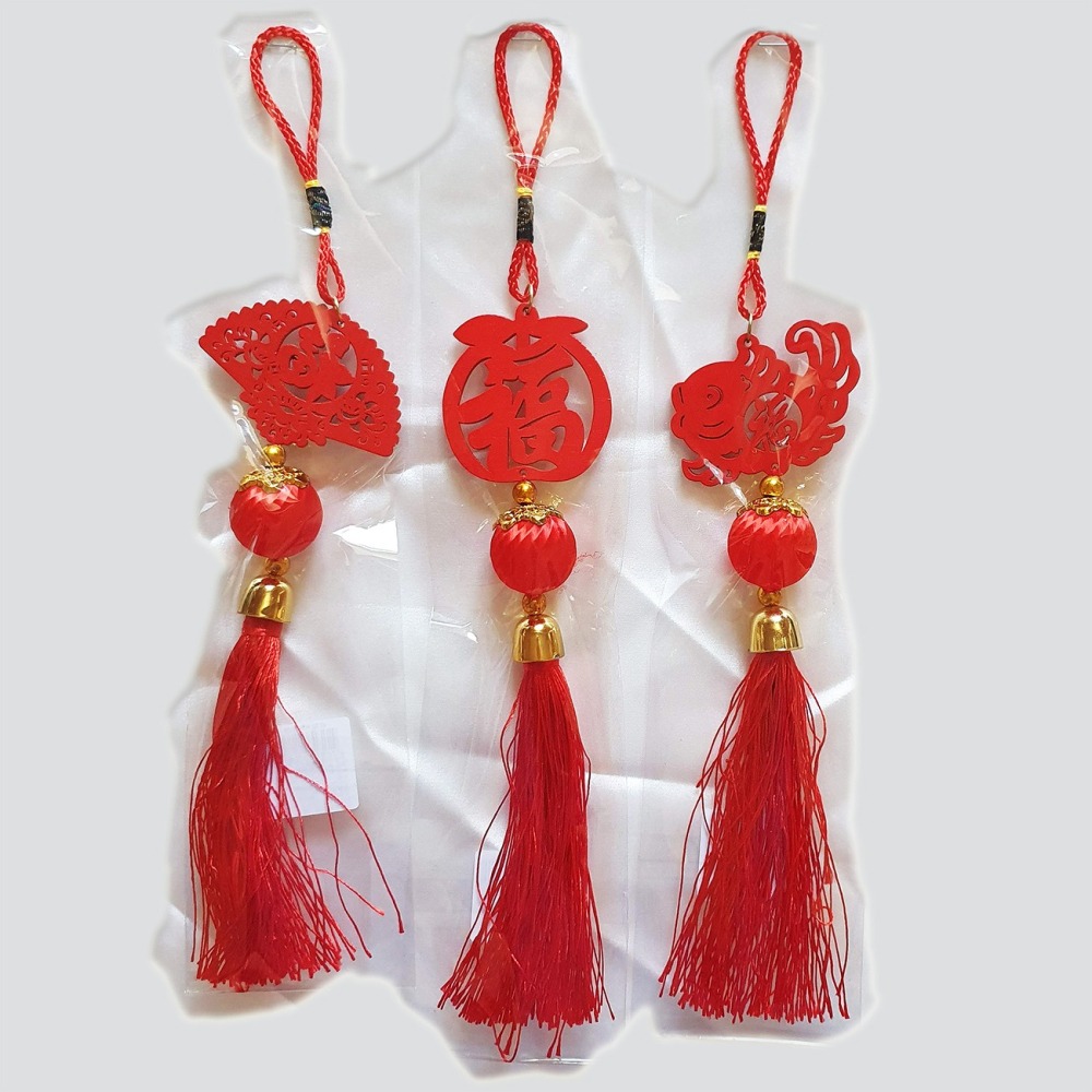 西西手工藝材料 26402 祝福木牌掛飾(中) 中國結掛飾 宗教用品宮廟用品 原木吊飾結緣品 春節過年掛飾流蘇 滿額免運-細節圖4