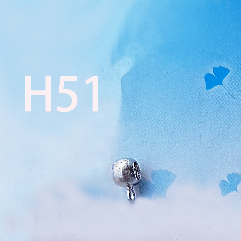 西西手工藝材料 五金配件-H51/H52/H53(1入) 項鍊吊墜頭五金吊頭繩頭扣 吊飾頭連接扣套管頭連接頭 滿額免運-細節圖2
