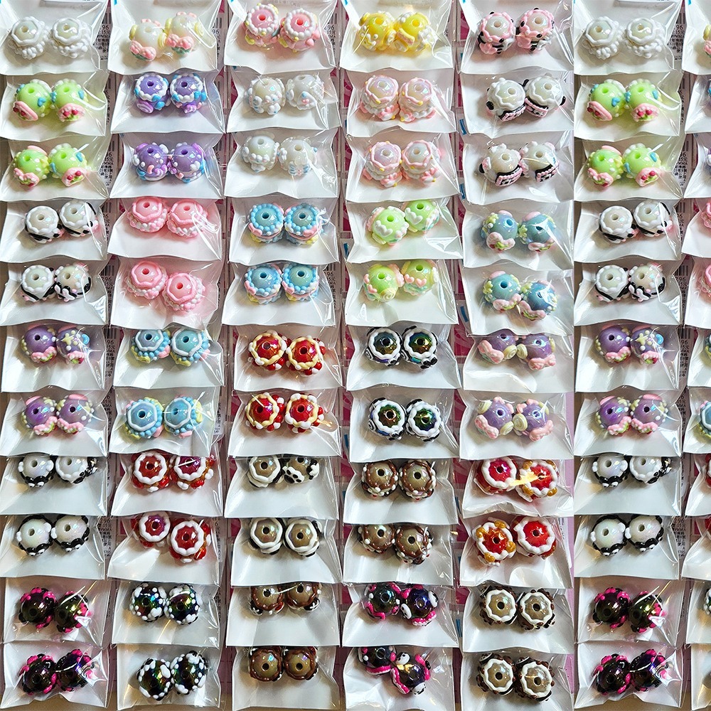 西西手工藝材料 滴油珠系列(約2入)款式隨機 訓練珠子兒童早教材料DIY串珠項鏈 大珠子項鍊手鏈油珠手鍊手環 滿額免運-細節圖5