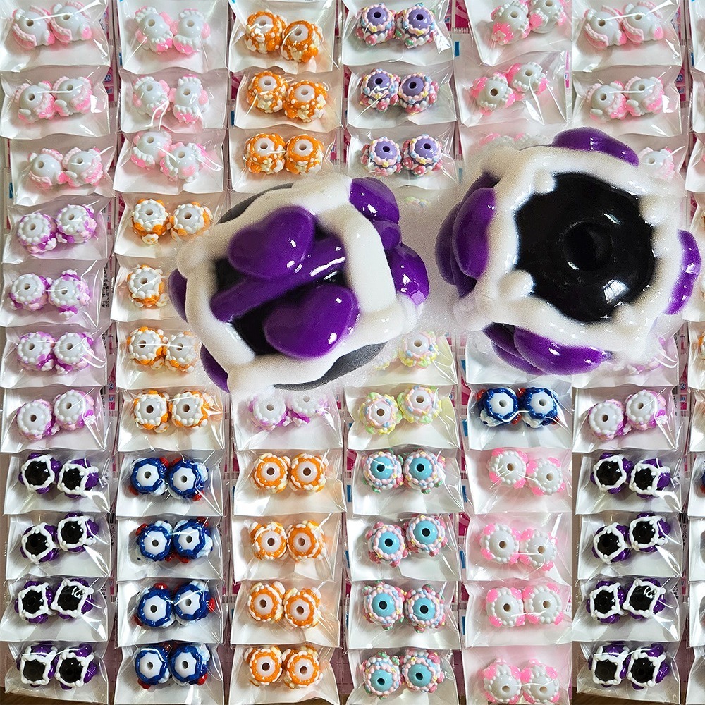 西西手工藝材料 滴油珠系列(約2入)款式隨機 訓練珠子兒童早教材料DIY串珠項鏈 大珠子項鍊手鏈油珠手鍊手環 滿額免運-規格圖5