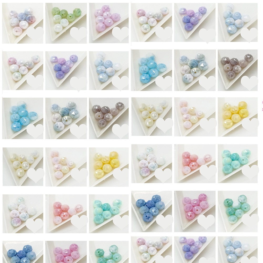 西西手工藝材料 26887 夢幻花球珠(7入)約8mm 圓珠串珠材料漸層珠 大珠子兒童訓練珠 散珠鍊串項鍊手鍊 滿額免運-細節圖2