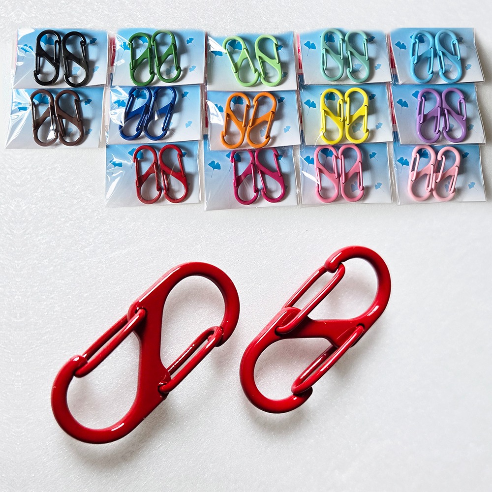 西西手工藝材料 26892 彩色S鉤(2入)寬約14x長約32mm顏色隨機 S勾環S鈎S釦 掛鈎萬用掛鉤 置物扣 固定扣-細節圖2