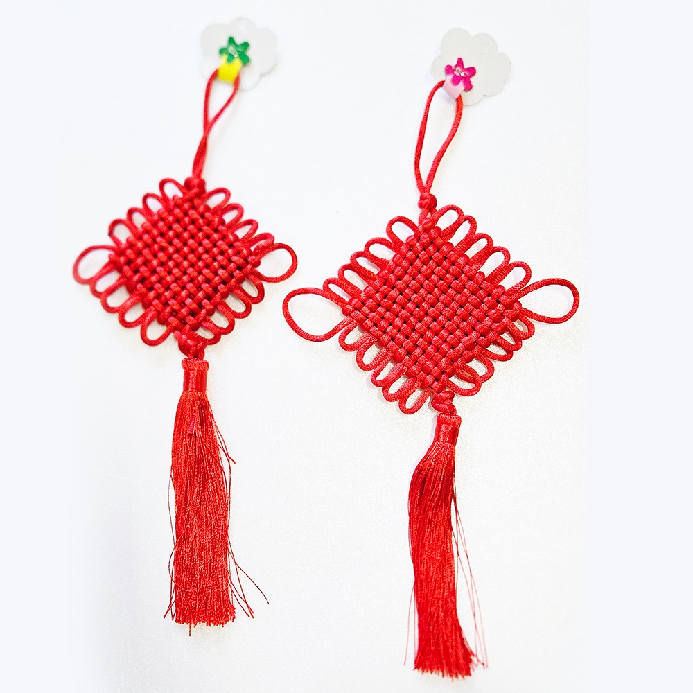 西西手工藝材料 四號中國結掛飾(10盤12盤14盤16盤) 宗教用品 宮廟用品 節慶平安吊飾結緣品 春節掛件過年掛飾流蘇-細節圖2