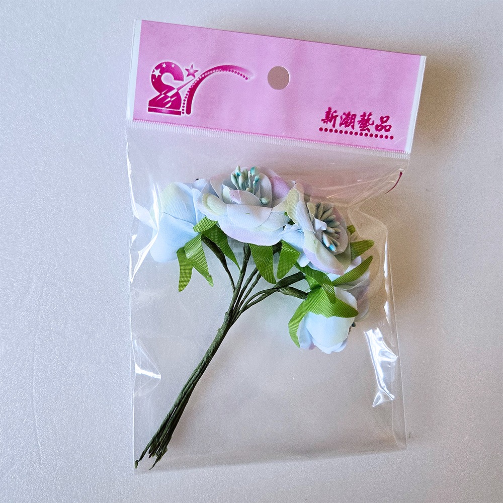 西西手工藝材料 26435 人造花素材#1704(1束 仿真花 布置新娘捧花設計婚禮佈置包裝禮物 胸花胸針小花束送禮假花-細節圖3
