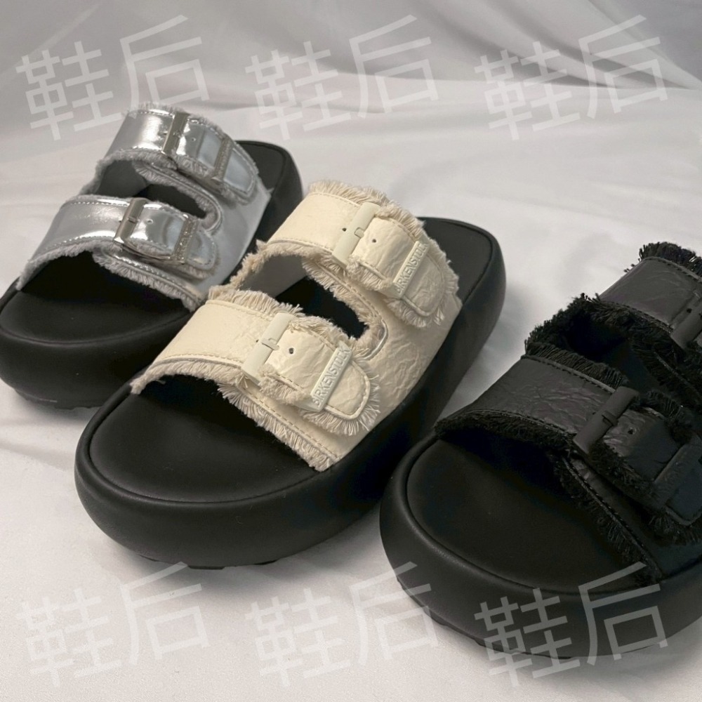 Shoes Queen | 台南現貨+預購｜超爆款 |有41號 ｜人氣流蘇款 雙條拖鞋 638 ⭐ 舒適軟底 厚底-細節圖2
