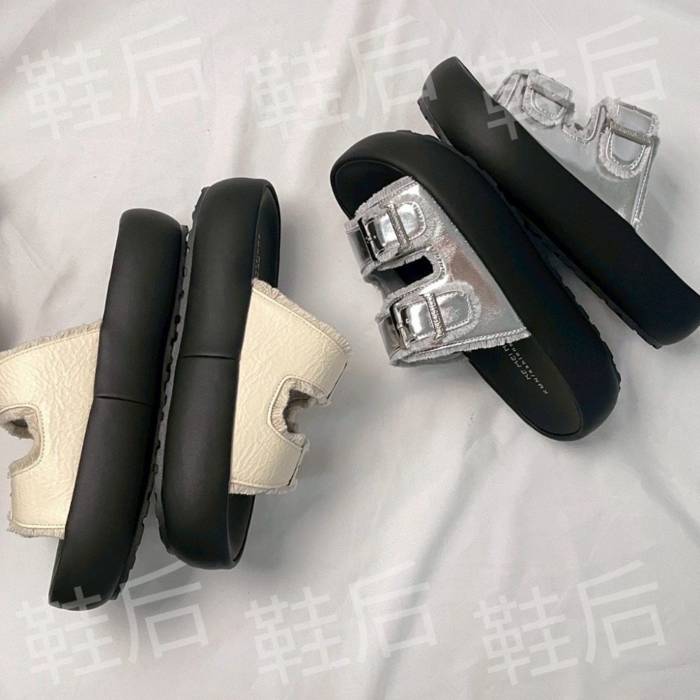Shoes Queen | 台南現貨+預購｜超爆款 |有41號 ｜人氣流蘇款 雙條拖鞋 638 ⭐ 舒適軟底 厚底-細節圖6
