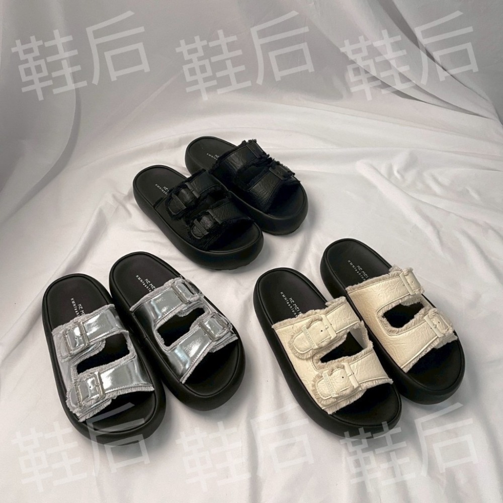Shoes Queen | 台南現貨+預購｜超爆款 |有41號 ｜人氣流蘇款 雙條拖鞋 638 ⭐ 舒適軟底 厚底-細節圖7