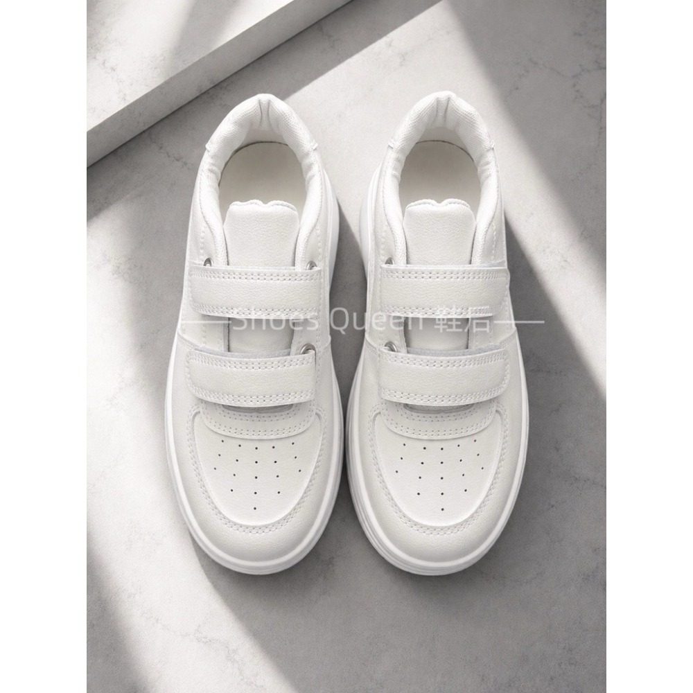 Shoes Queen ｜台南出貨｜經典小白鞋 70 |韓系厚底魔鬼氈小白鞋｜增高百搭休閒鞋-細節圖6